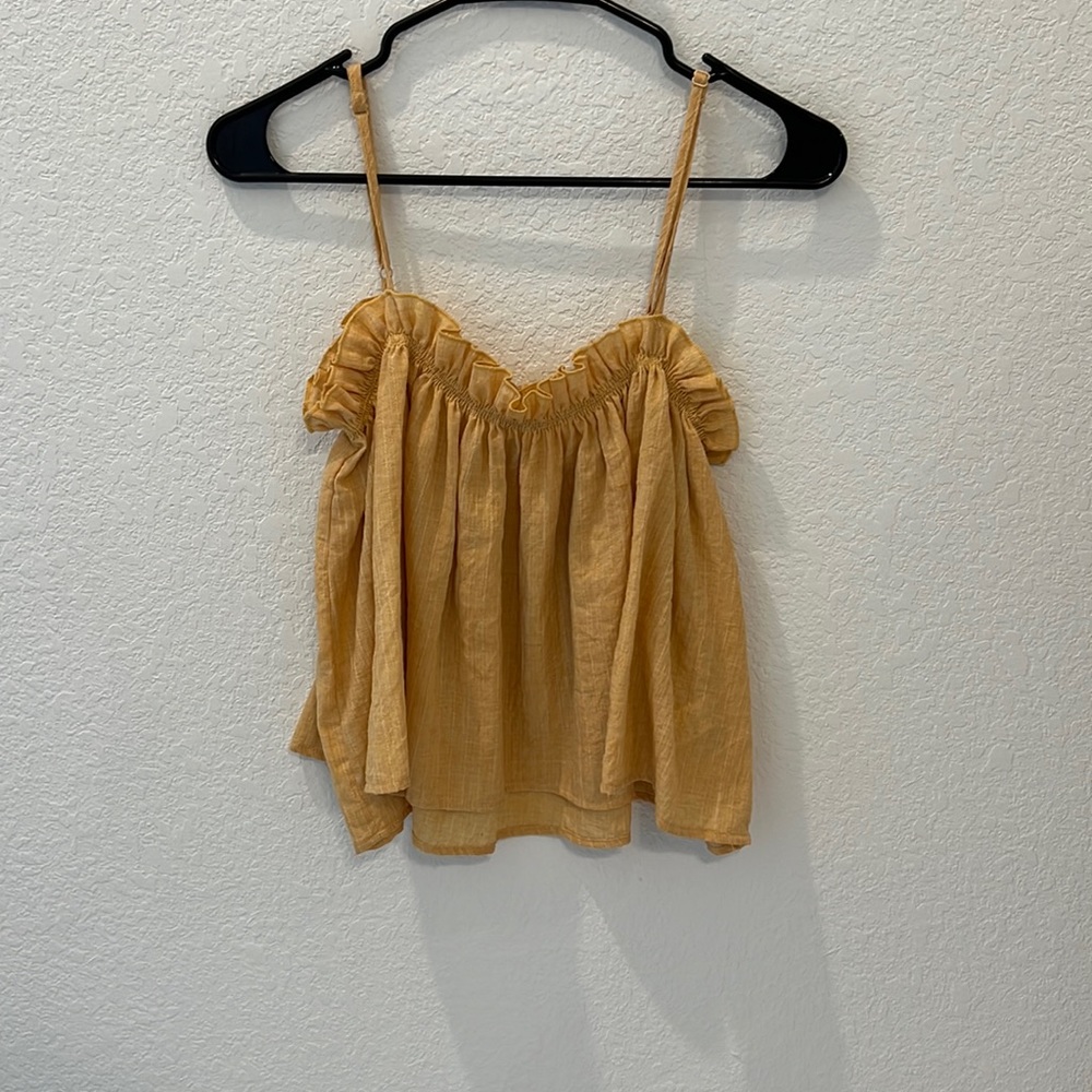 Good Condition Yellow crop tank